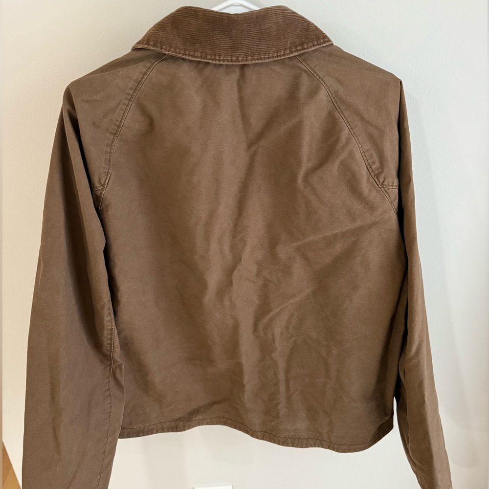 Uniqlo Utility Short Blouson Barn Jacket with Corduroy Collar - Brown - Medium - Picture 8 of 12